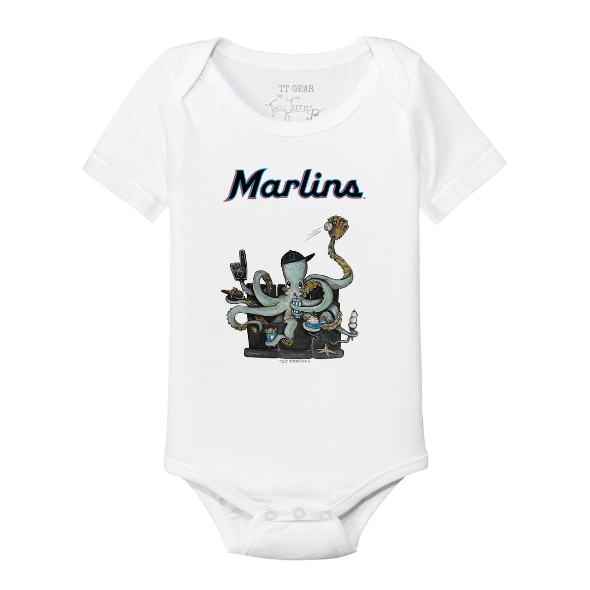 Miami Marlins Octopus Short Sleeve Snapper