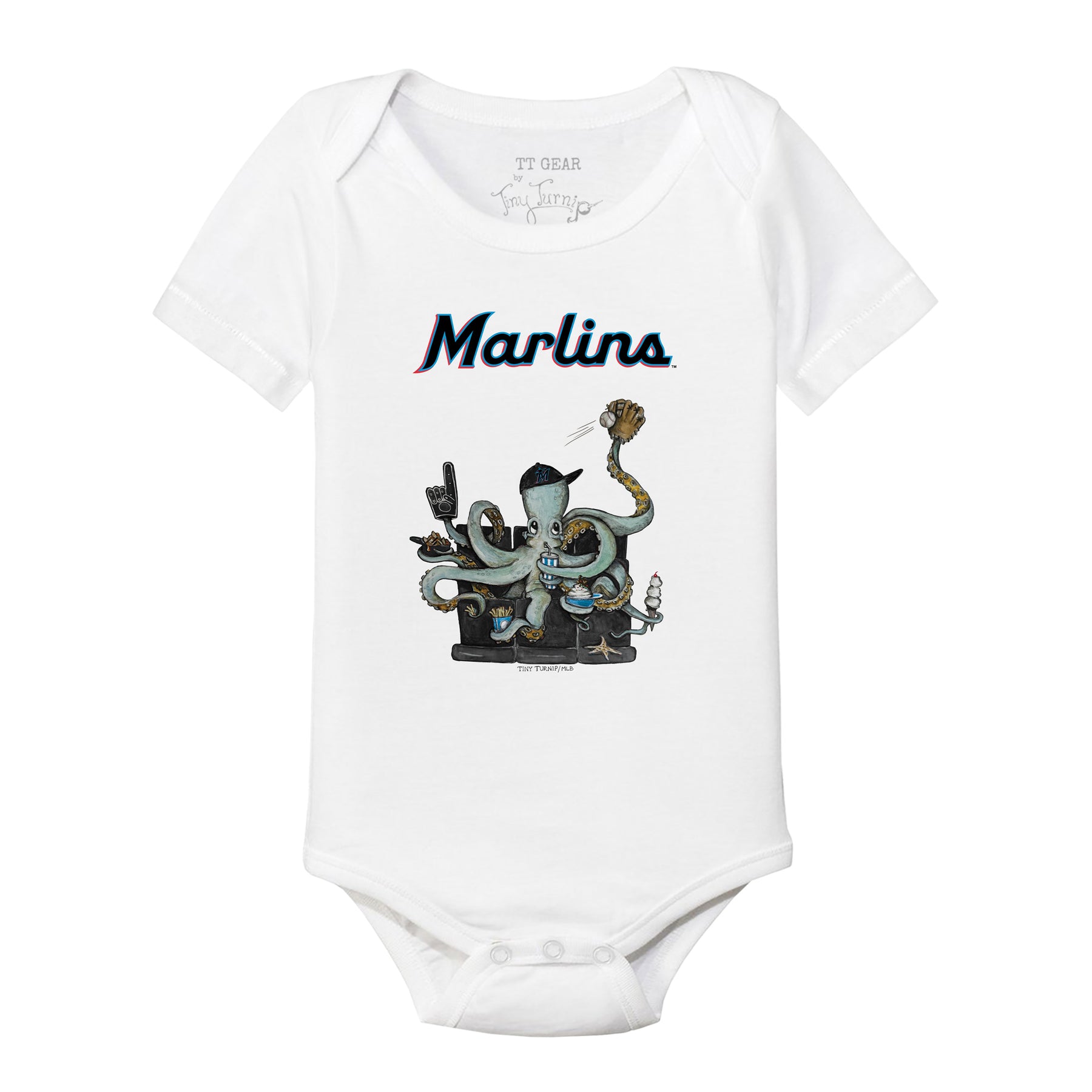 Miami Marlins Octopus Short Sleeve Snapper