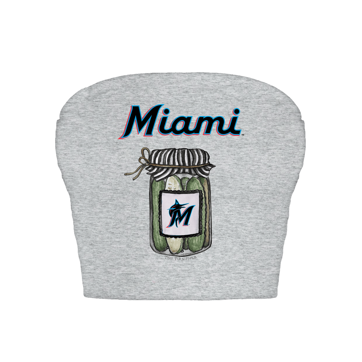 Miami Marlins Pickle Jar Crop Tube Top