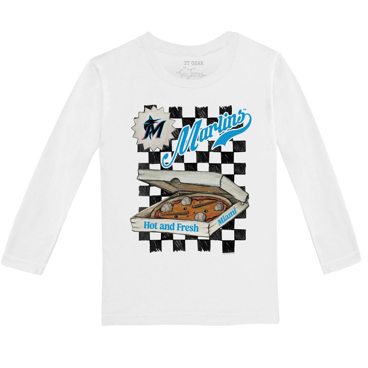 Miami Marlins Pizza Long-Sleeve Tee Shirt