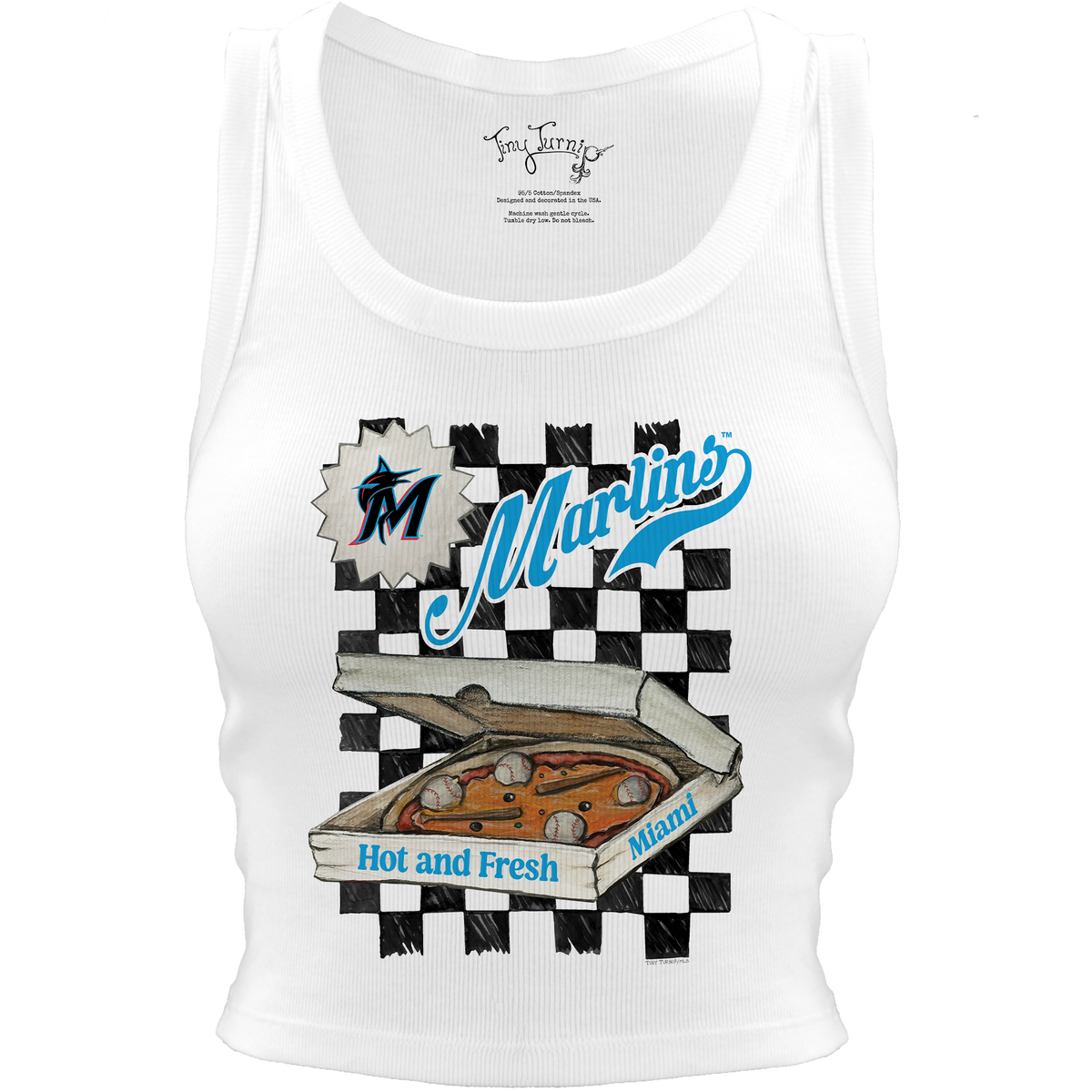 Miami Marlins Pizza Crop Tank