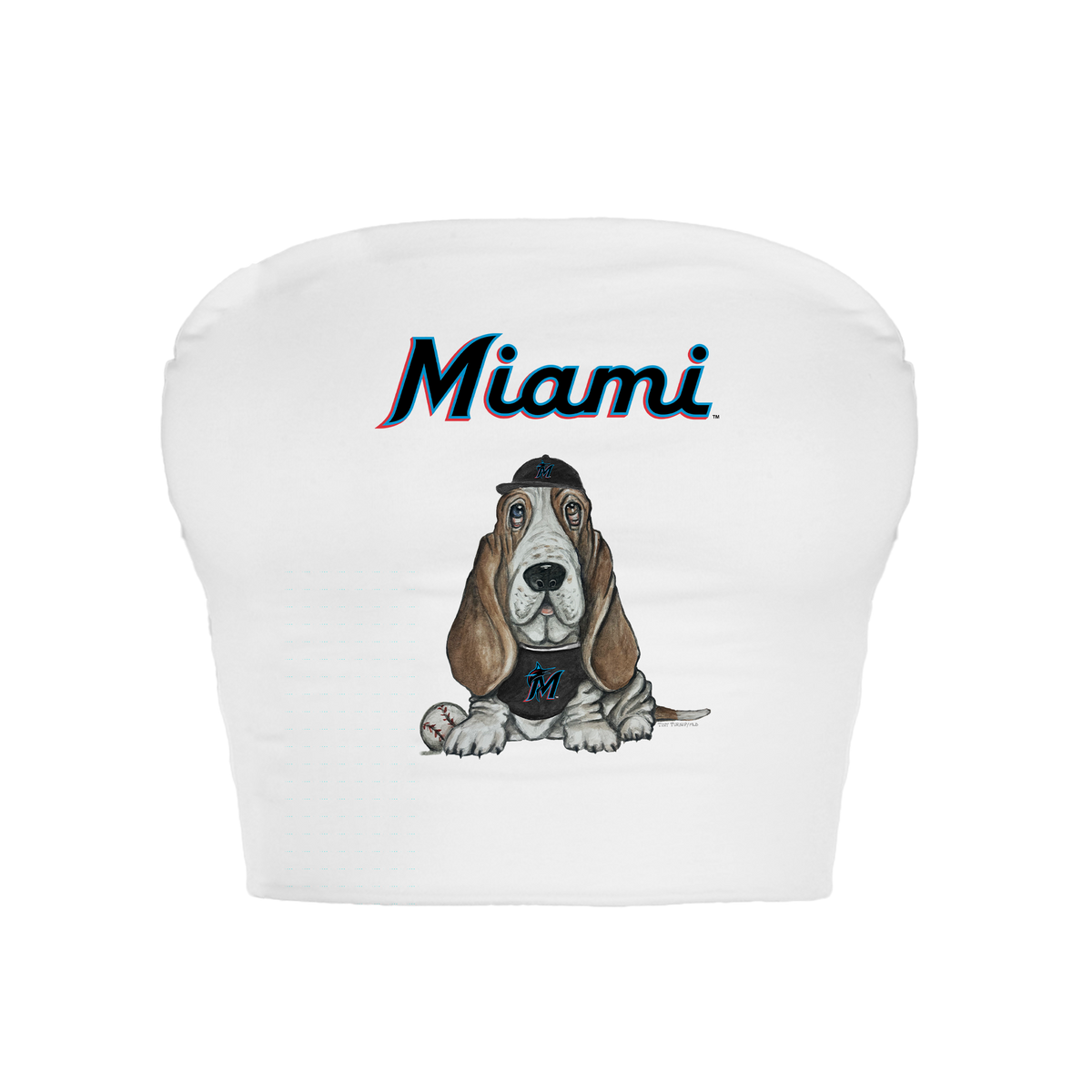 Miami Marlins Puddy Crop Tube Top - Tiny Turnip