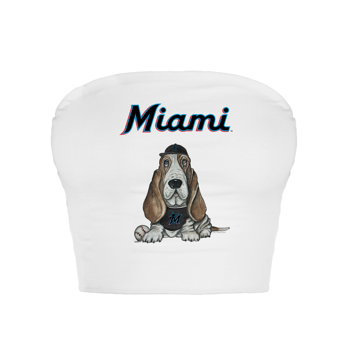 Miami Marlins Puddy Crop Tube Top