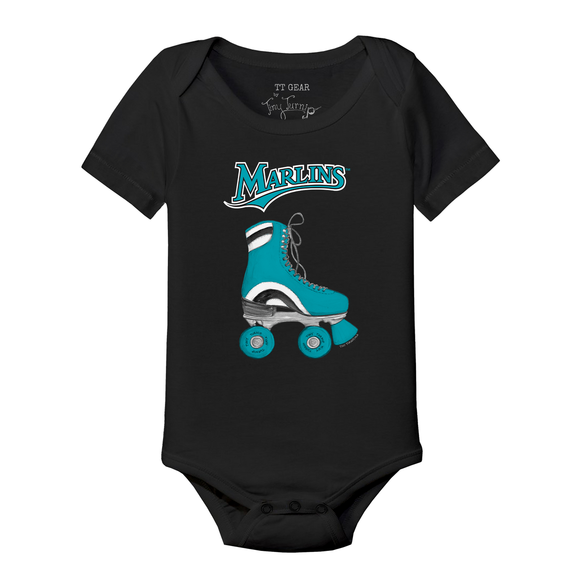 Miami Marlins Retro Skate Short Sleeve Snapper