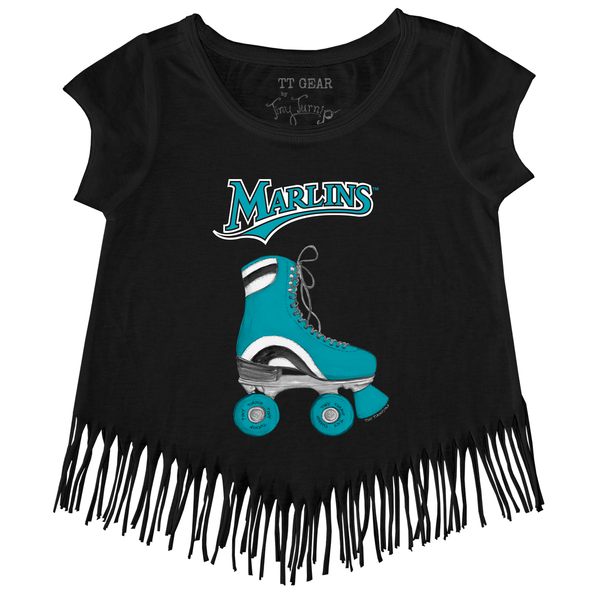 Miami Marlins Retro Skate Fringe Tee