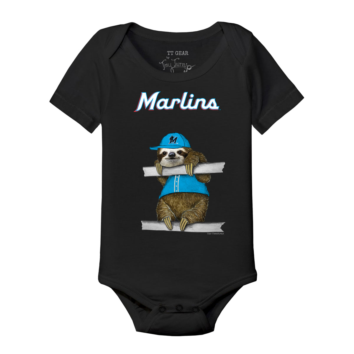 Miami Marlins Sloth Short Sleeve Snapper
