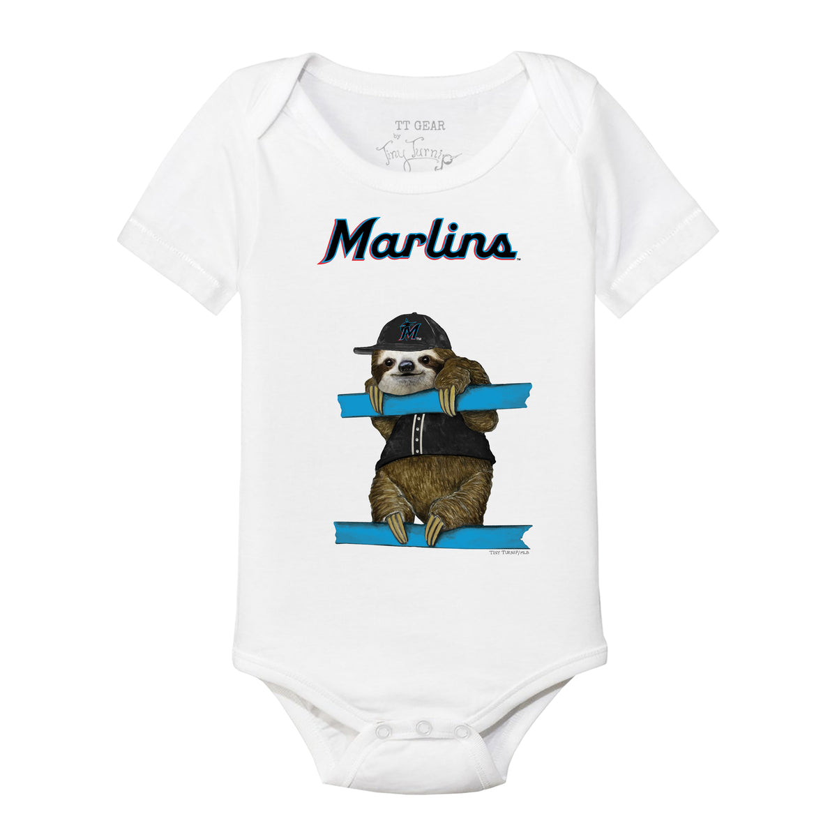 Miami Marlins Sloth Short Sleeve Snapper