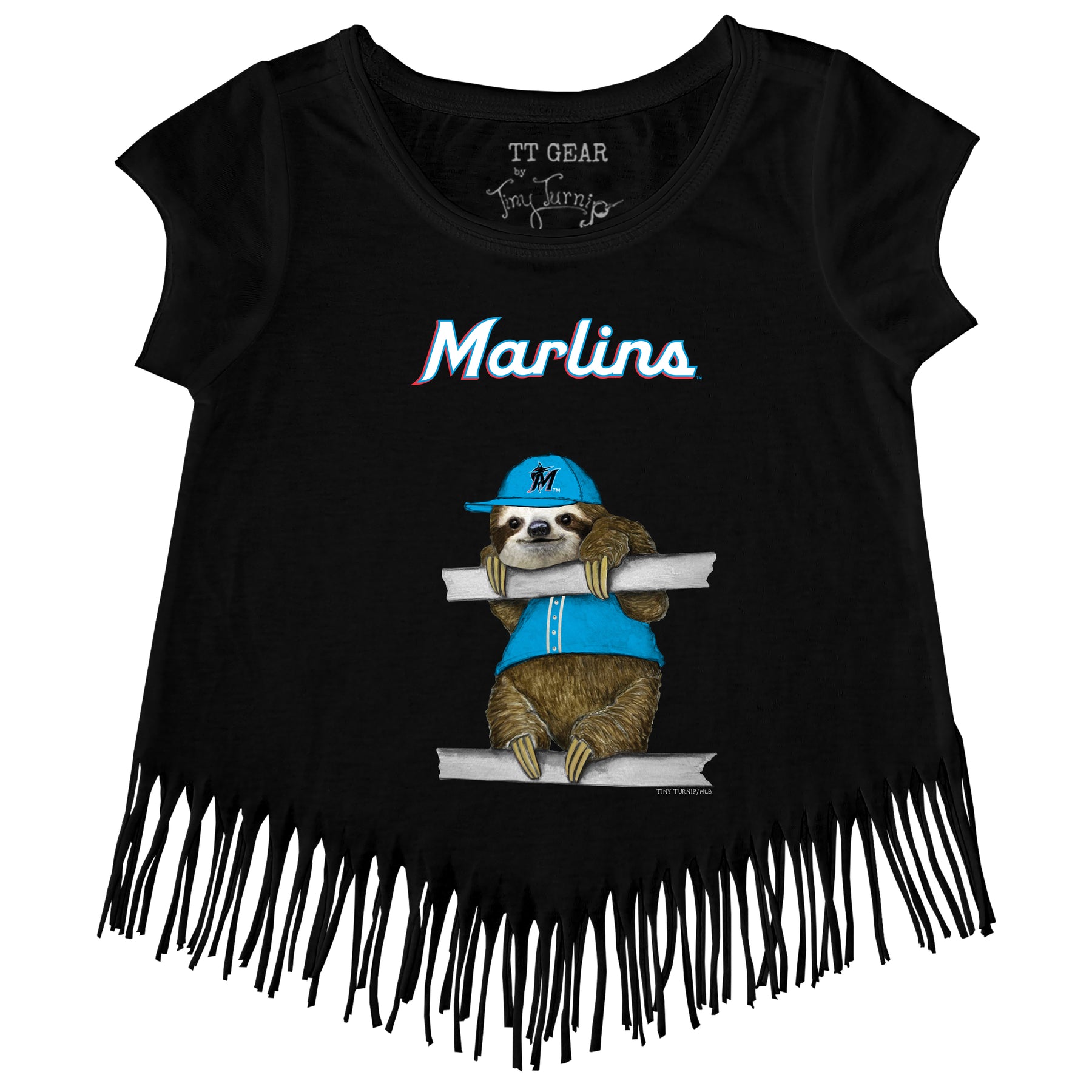Miami Marlins Sloth Fringe Tee