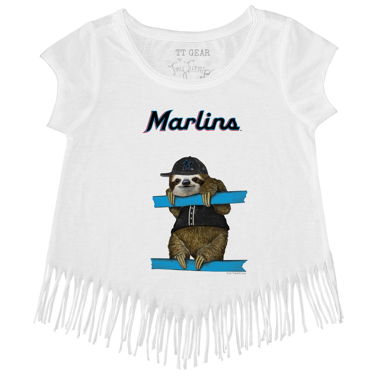 Miami Marlins Sloth Fringe Tee