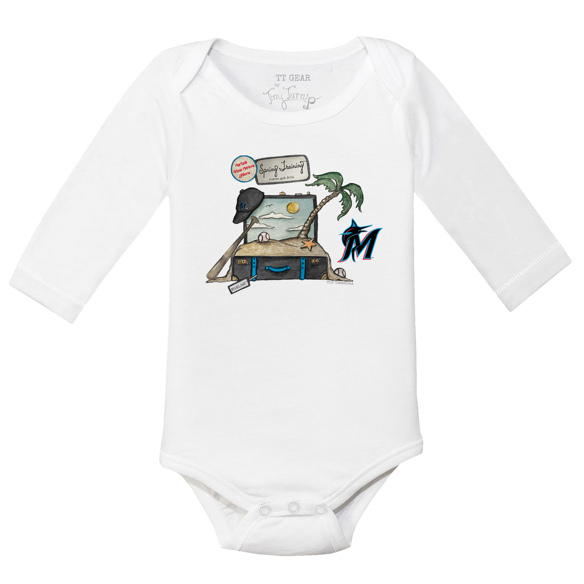 Miami Marlins Spring Training 2026 Long Sleeve Snapper - Tiny Turnip