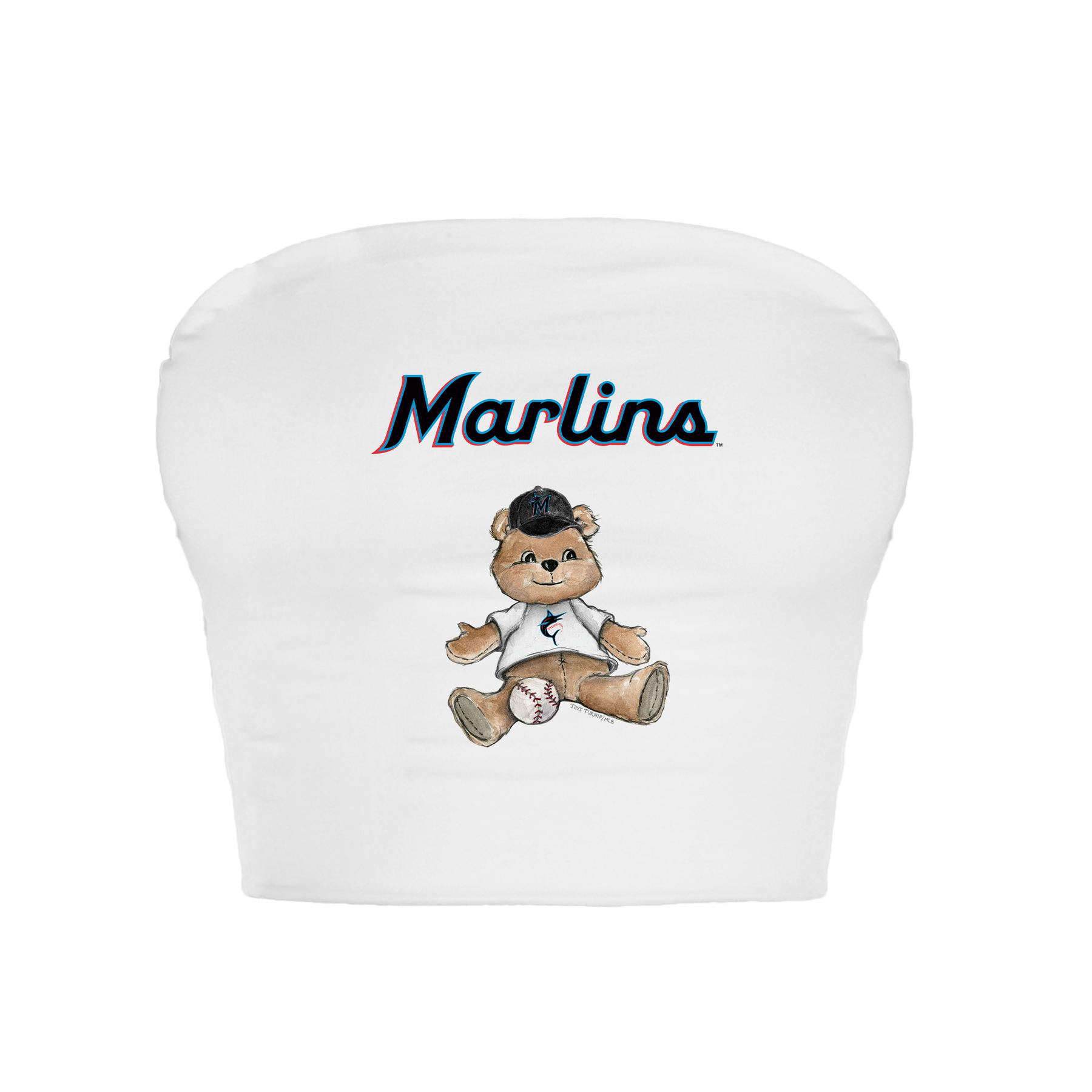 Miami Marlins Teddy Crop Tube Top