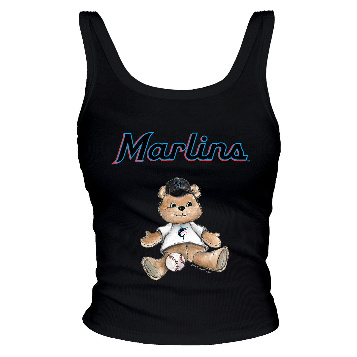 Miami Marlins Teddy Ribbed Tank - Tiny Turnip