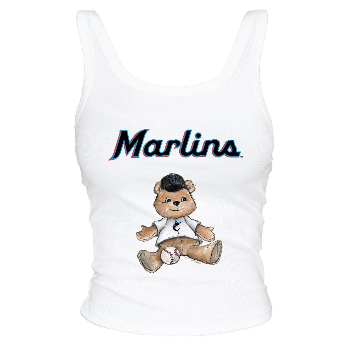 Miami Marlins Teddy Ribbed Tank - Tiny Turnip