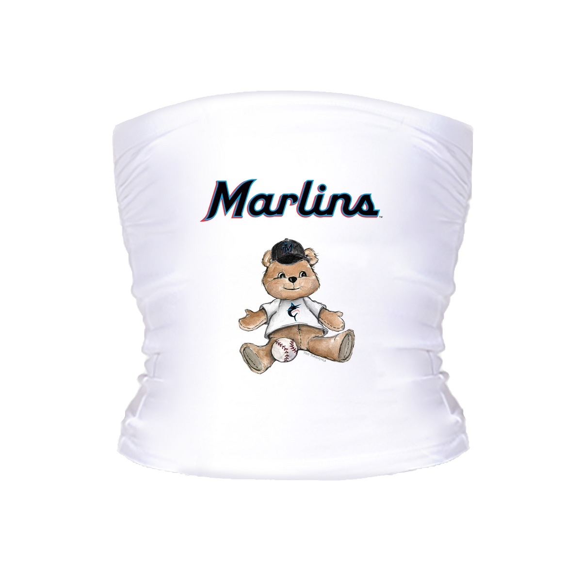 Miami Marlins Teddy Tube Top - Tiny Turnip