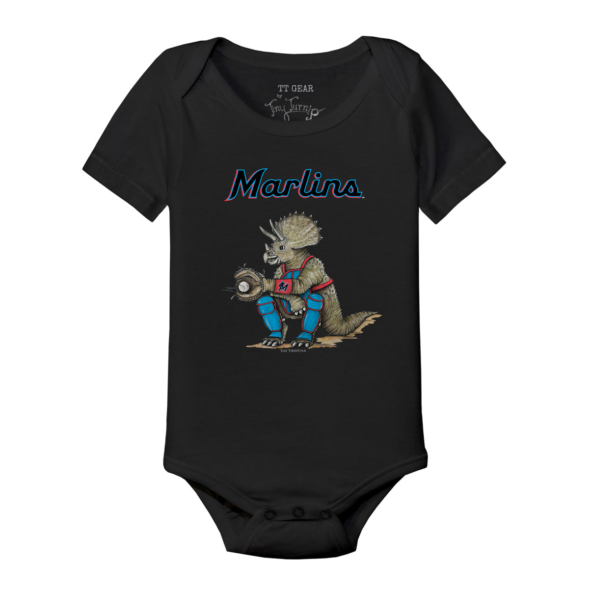 Miami Marlins Triceratops Short Sleeve Snapper