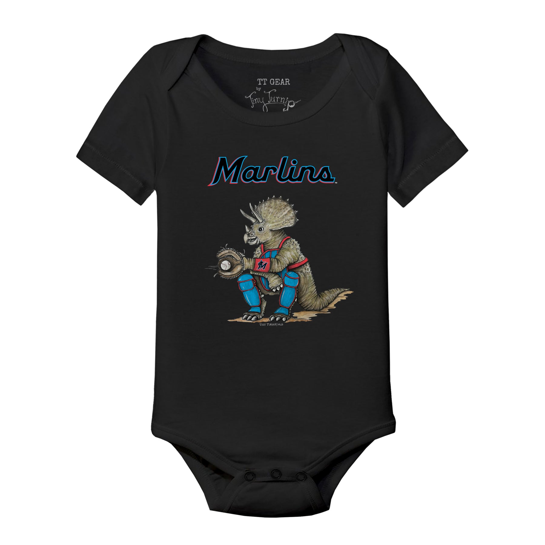 Miami Marlins Triceratops Short Sleeve Snapper