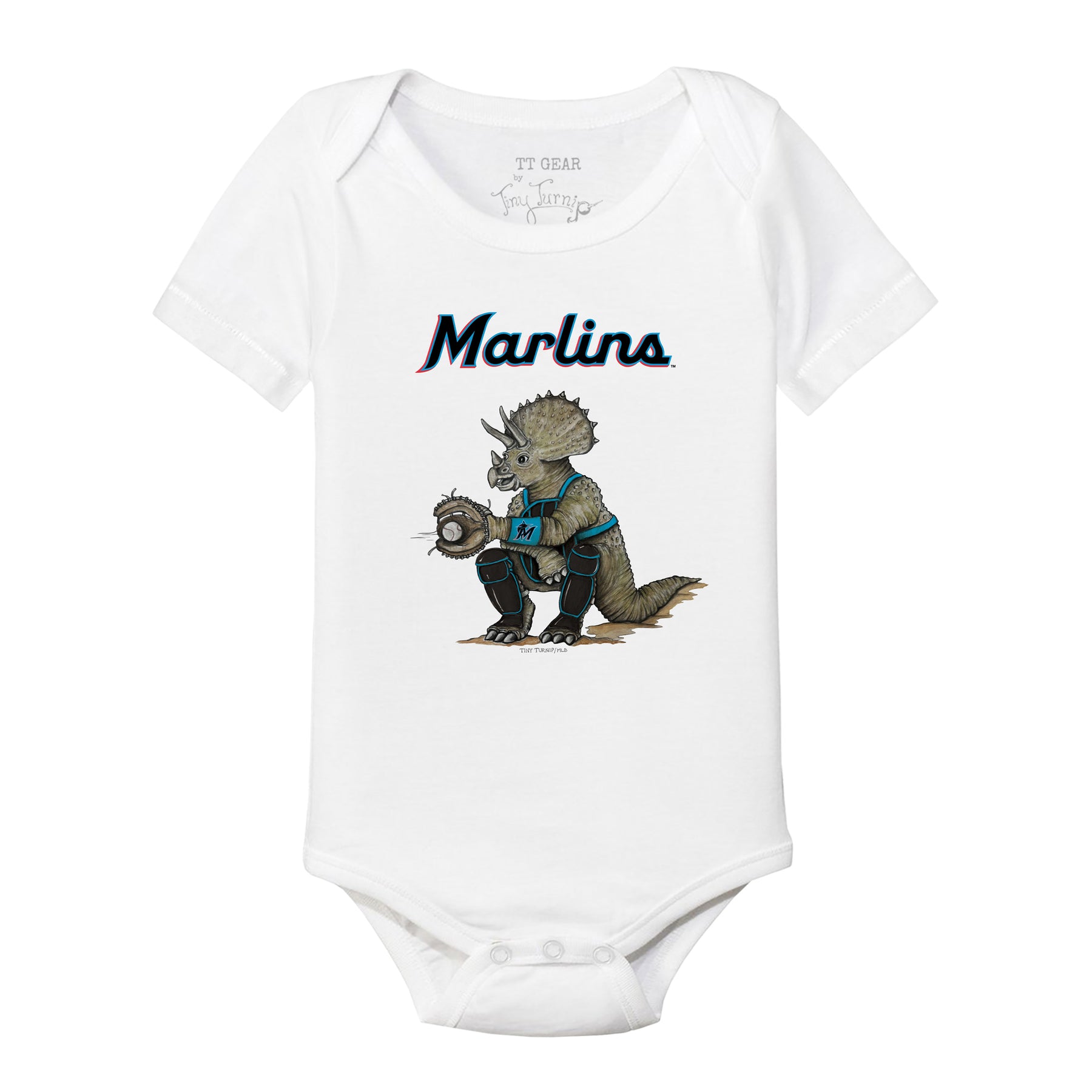 Miami Marlins Triceratops Short Sleeve Snapper