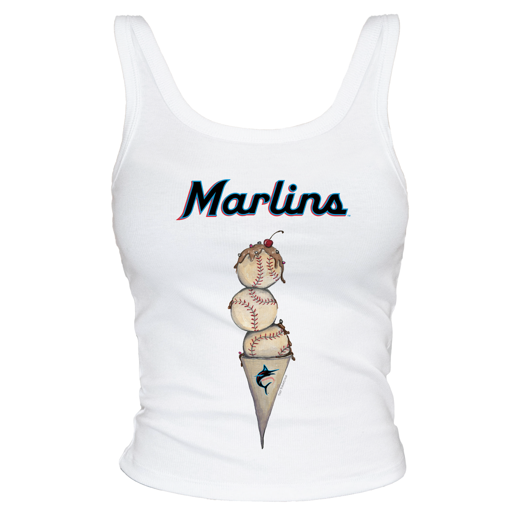 Miami Marlins Triple Scoop Ribbed Tank