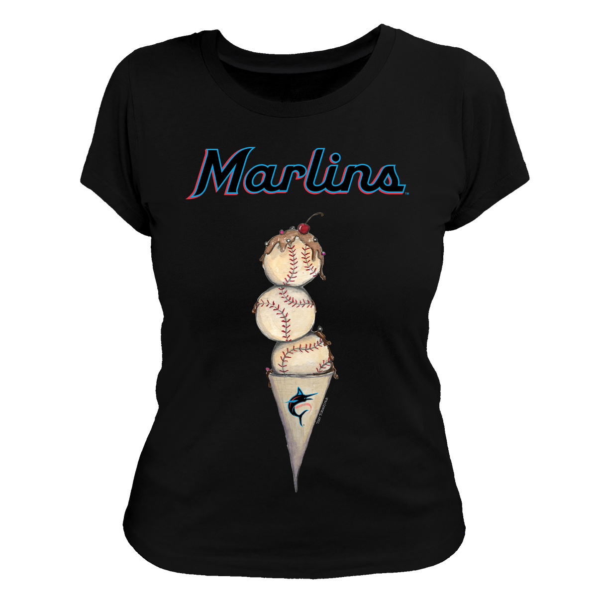 Miami Marlins Triple Scoop Women's Tee Shirt