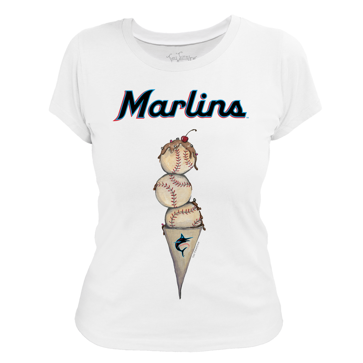 Miami Marlins Triple Scoop Women's Tee Shirt