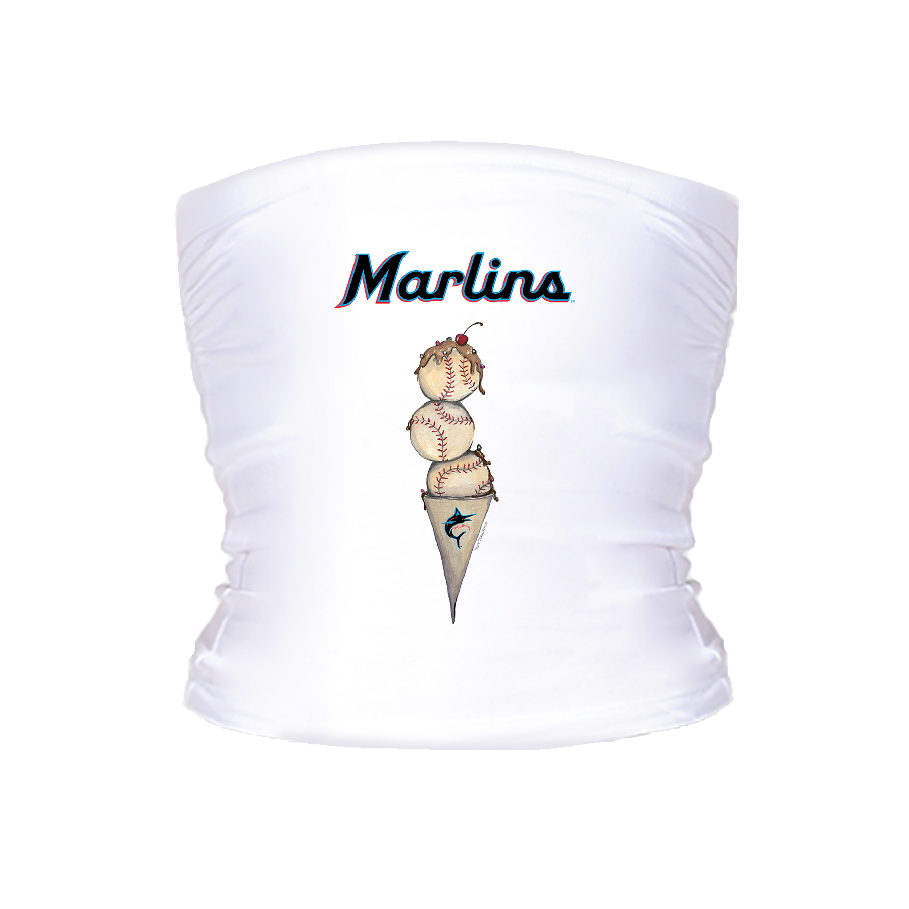 Miami Marlins Triple Scoop Tube Top