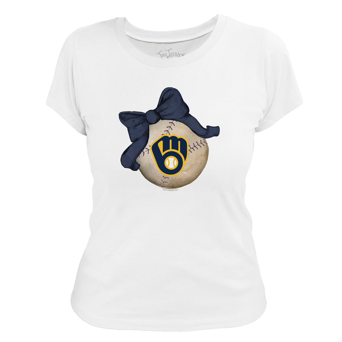 Milwaukee Brewers Baseball Bow Tee Shirt