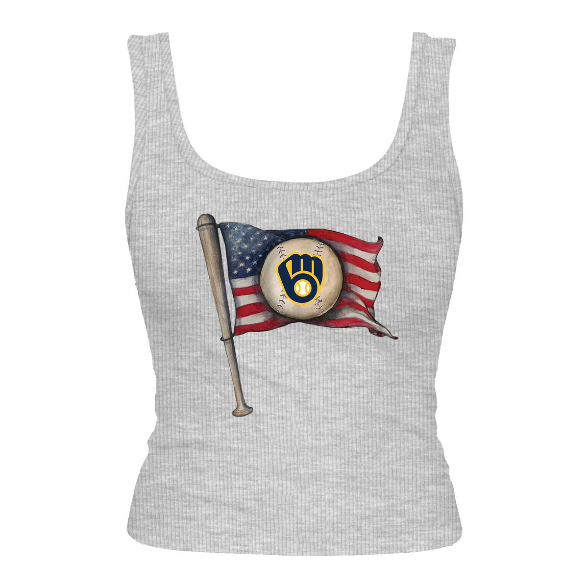 Milwaukee Brewers Baseball Flag Emmy Tank