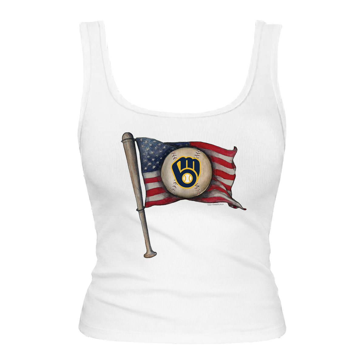 Milwaukee Brewers Baseball Flag Emmy Tank