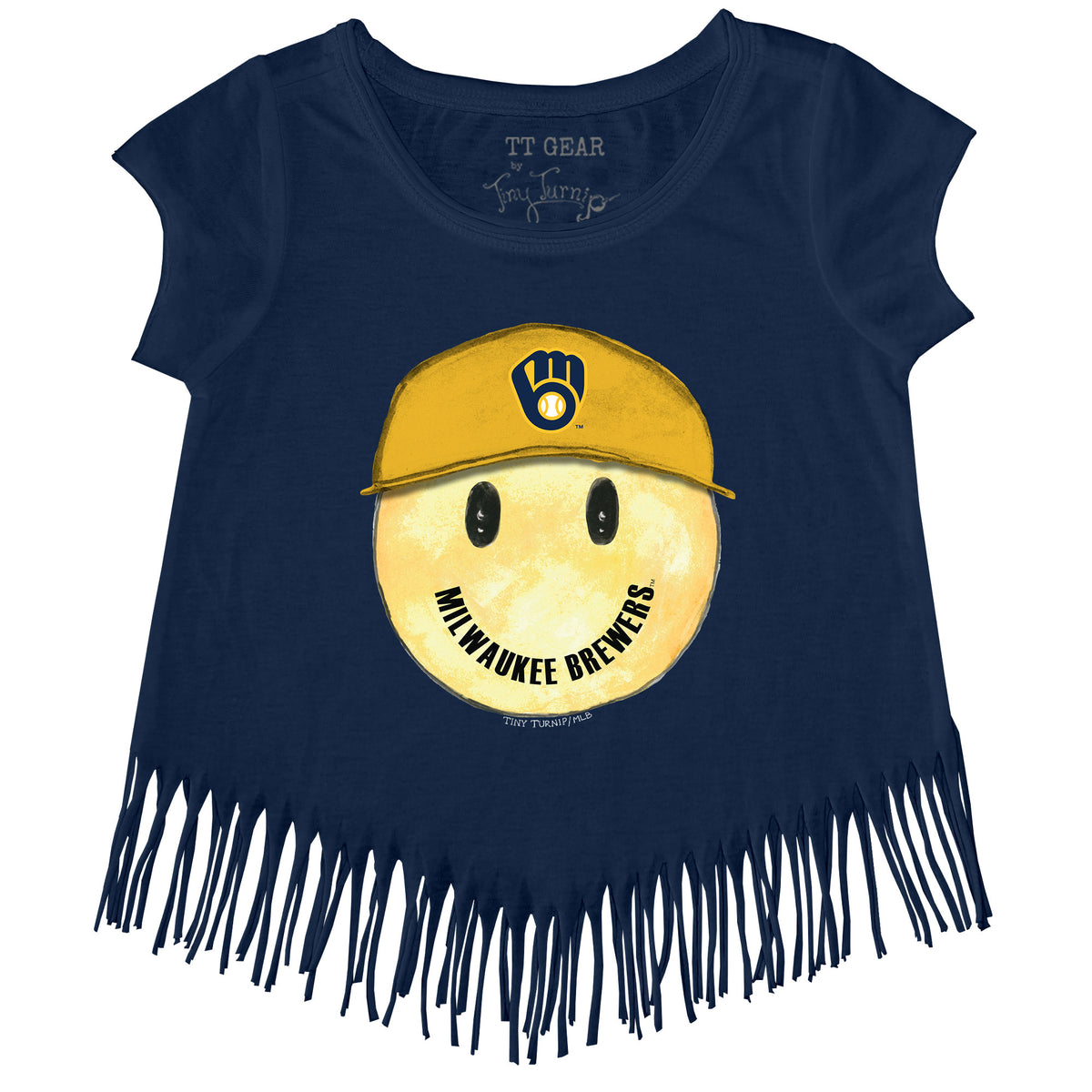 Milwaukee Brewers Smiley Fringe Tee