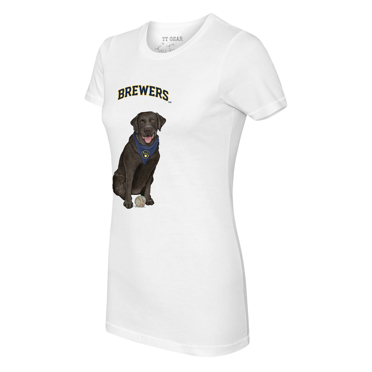 Milwaukee Brewers Black Labrador Retriever Tee Shirt