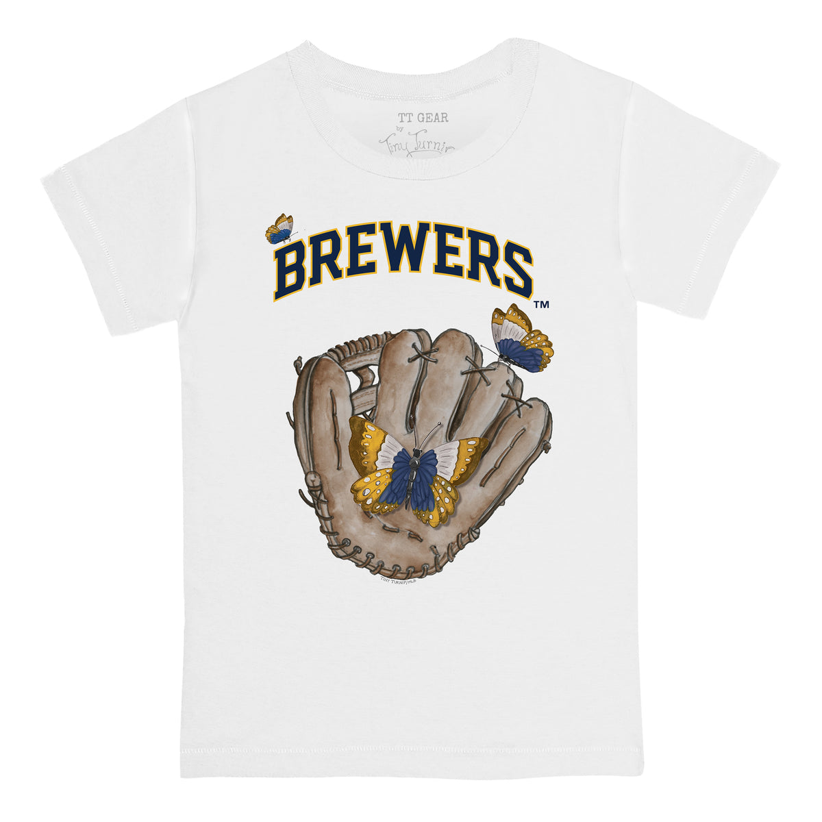 Milwaukee Brewers Butterfly Glove Tee Shirt