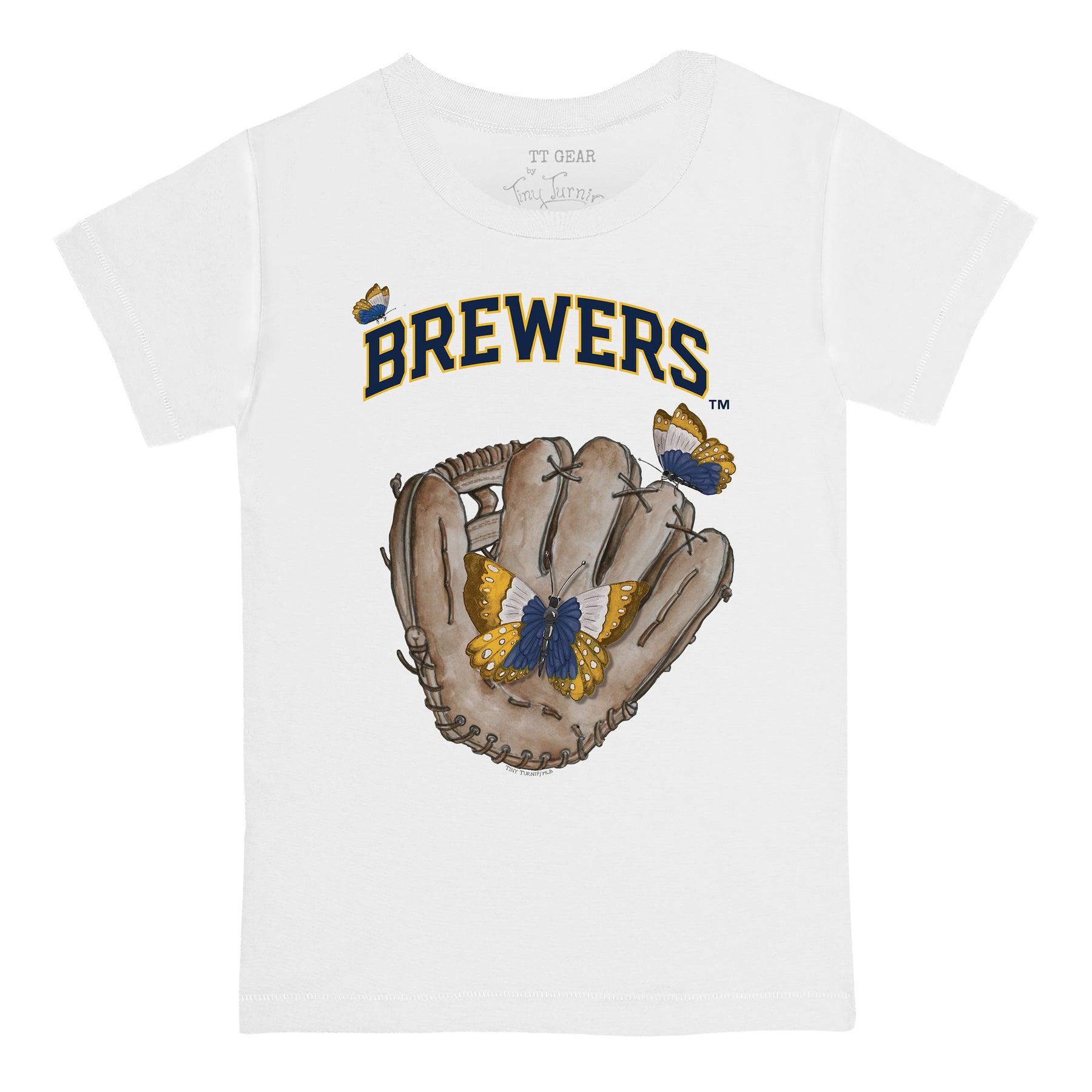 Milwaukee Brewers Butterfly Glove Tee Shirt