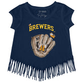 Milwaukee Brewers Butterfly Glove Fringe Tee