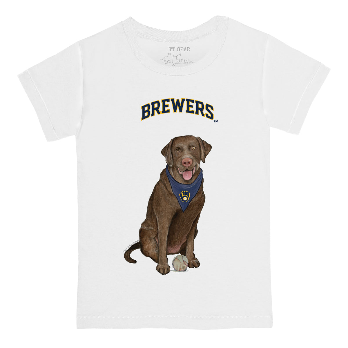 Milwaukee Brewers Chocolate Labrador Retriever Tee Shirt