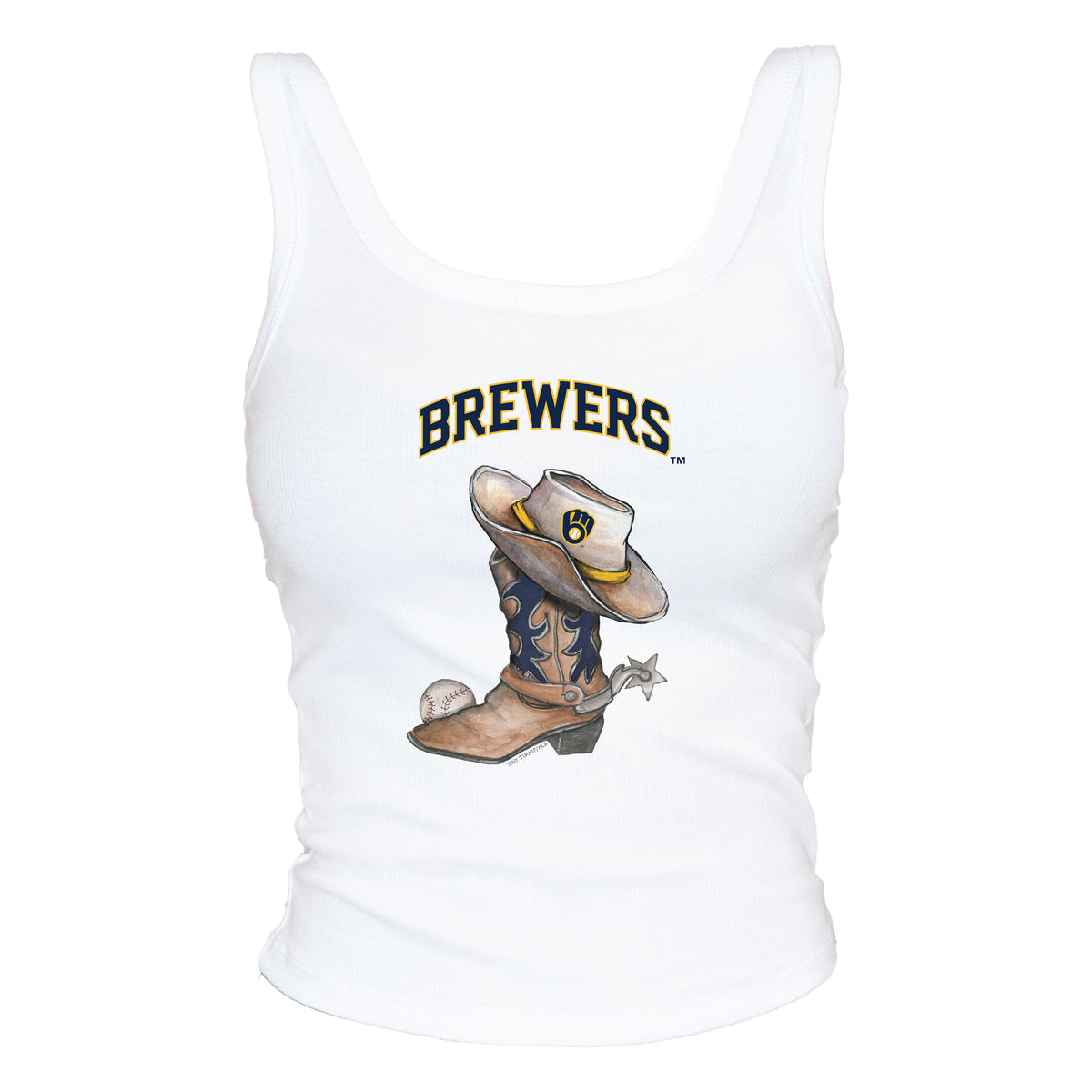 Milwaukee Brewers Cowboy Boot Ribbed Tank