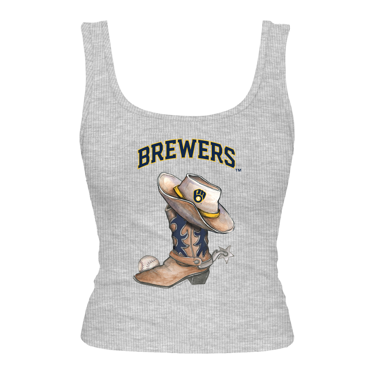 Milwaukee Brewers Cowboy Boot Emmy Tank
