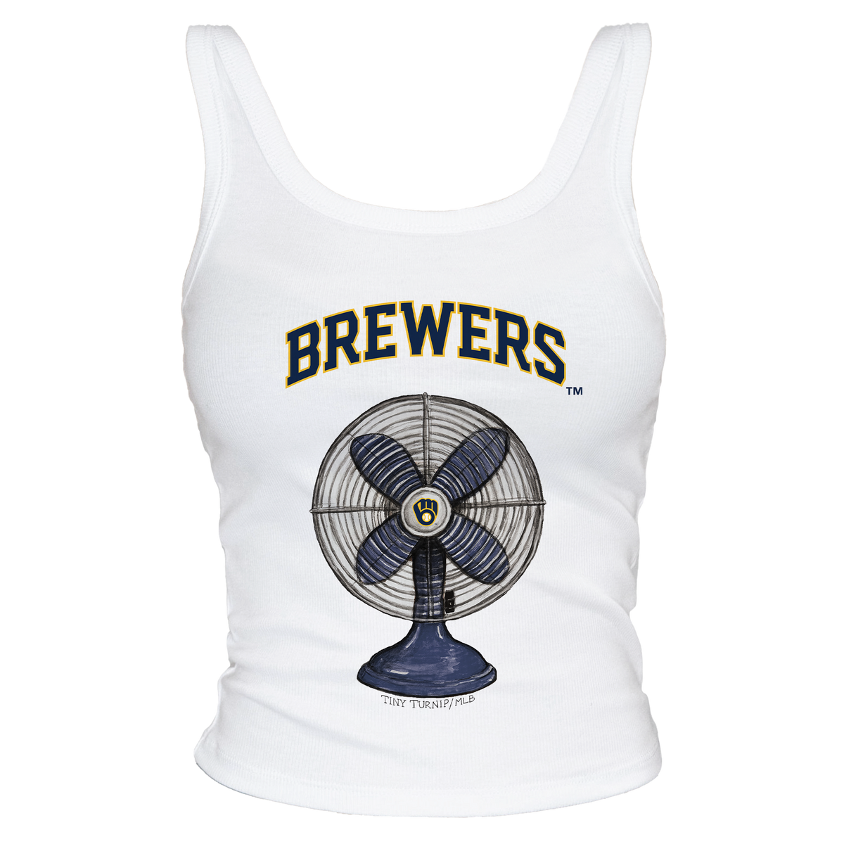 Milwaukee Brewers Fan Crop Tank - Tiny Turnip