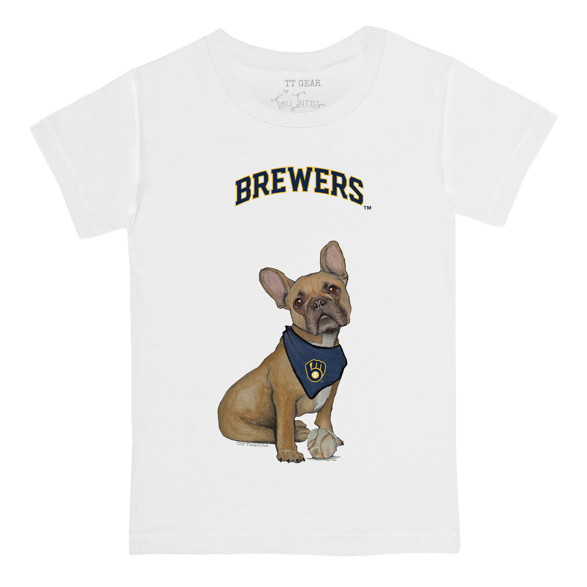 Milwaukee Brewers French Bulldog Tee Shirt
