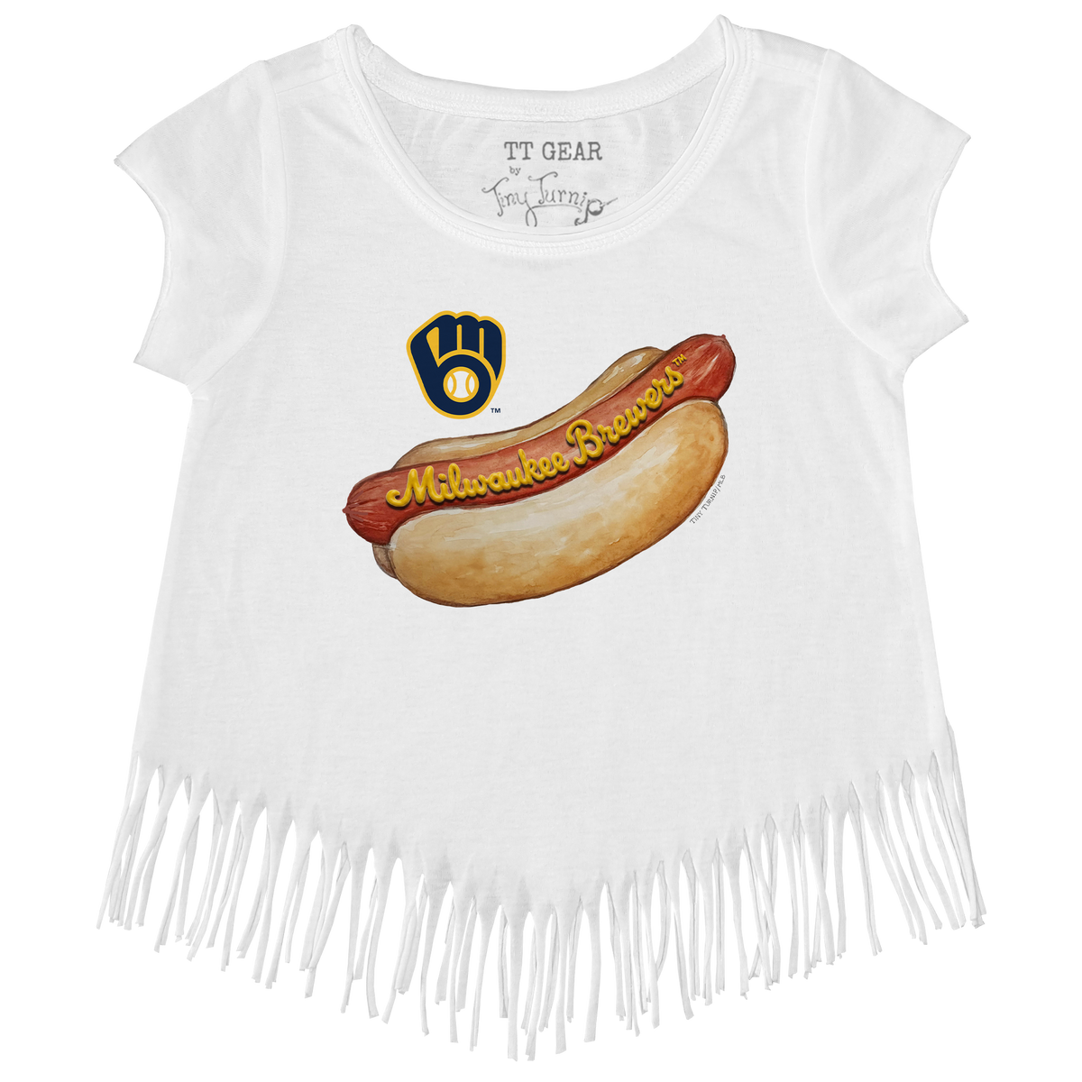 Milwaukee Brewers Hot Dog Fringe Tee