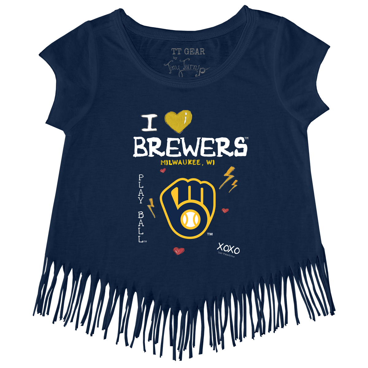 I Heart Brewers Fringe Tee - Tiny Turnip