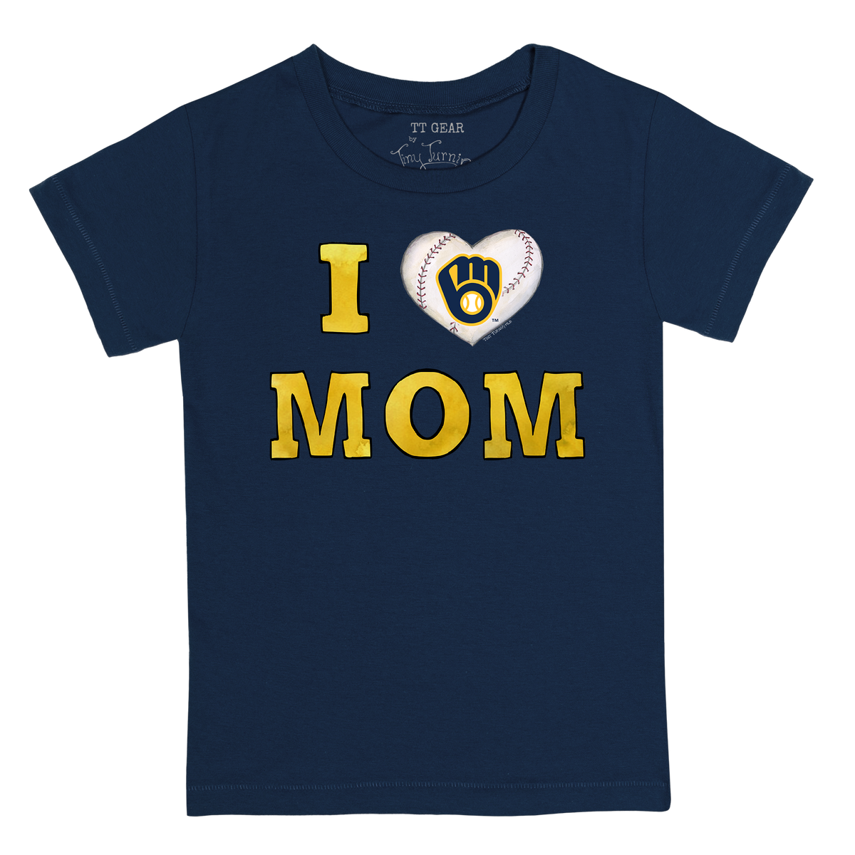 Milwaukee Brewers I Love Mom Tee Shirt