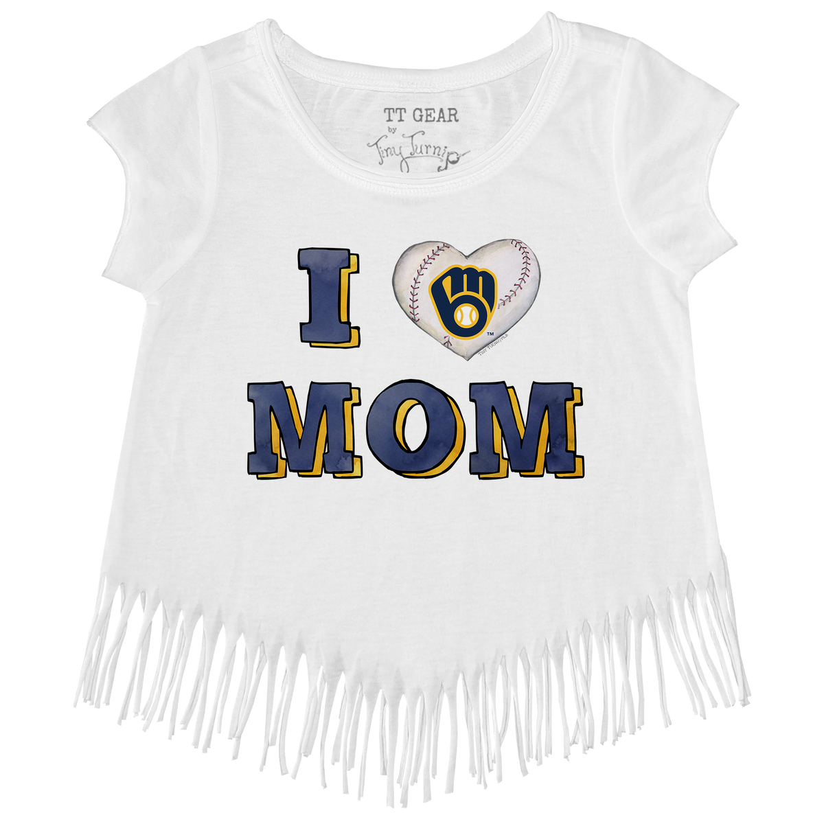 Milwaukee Brewers I Love Mom Fringe Tee