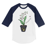 Milwaukee Brewers Ladybug 3/4 Navy Blue Sleeve Raglan