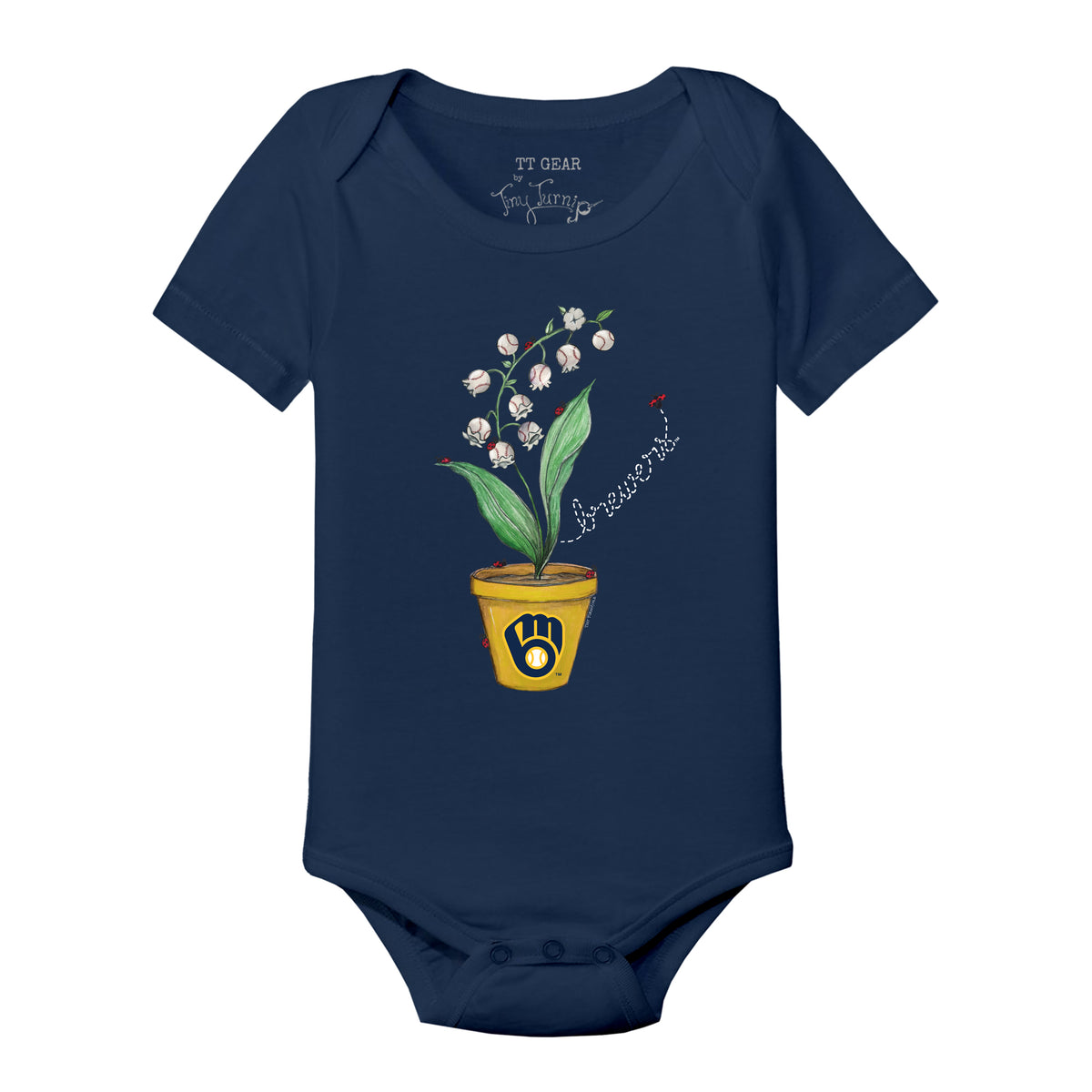 Milwaukee Brewers Ladybug Short Sleeve Snapper