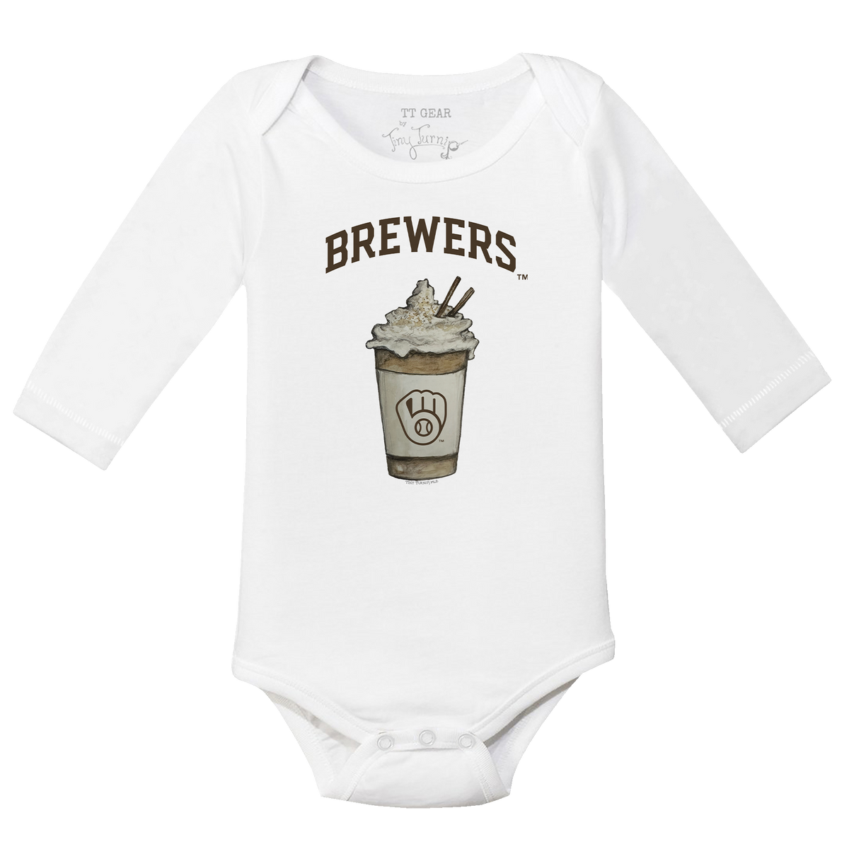 Milwaukee Brewers Latte Long Sleeve Snapper