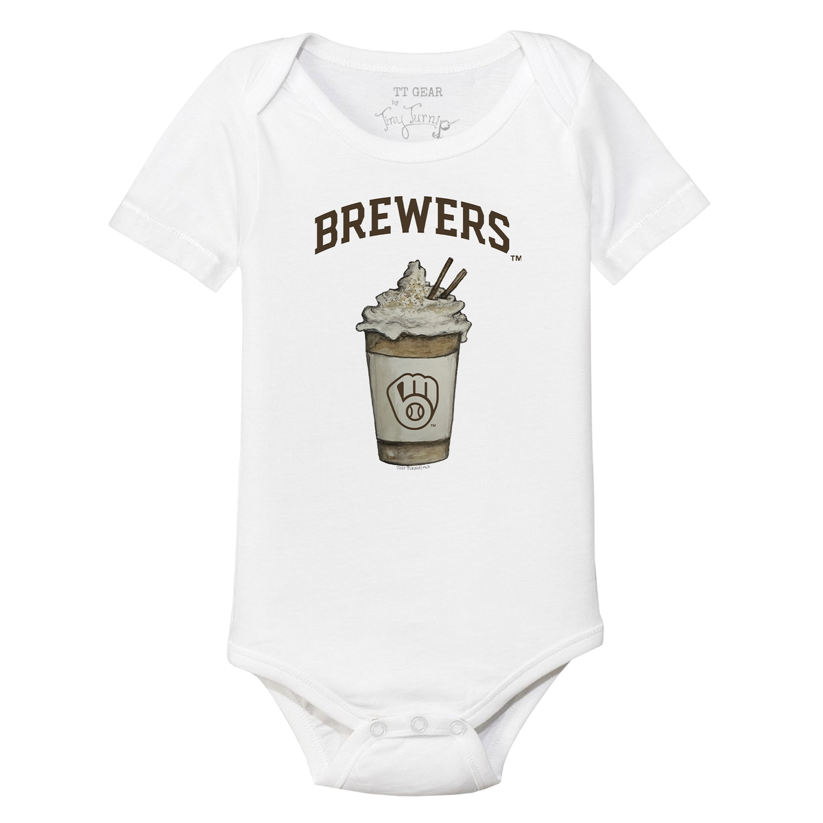 Milwaukee Brewers Latte Short Sleeve Snapper