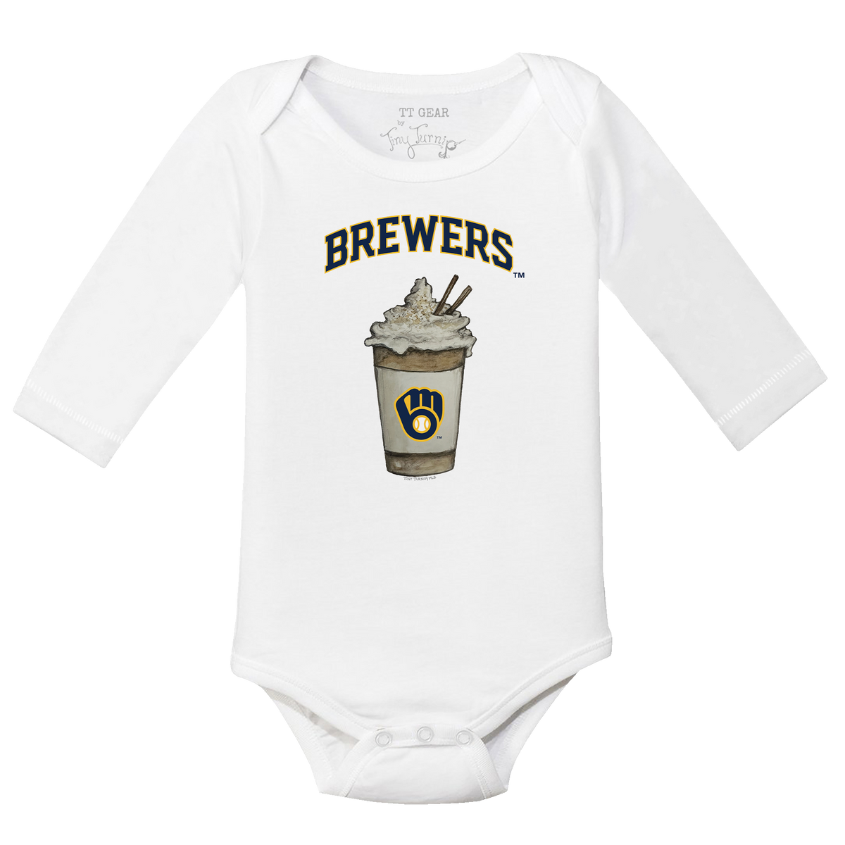 Milwaukee Brewers Latte Long Sleeve Snapper