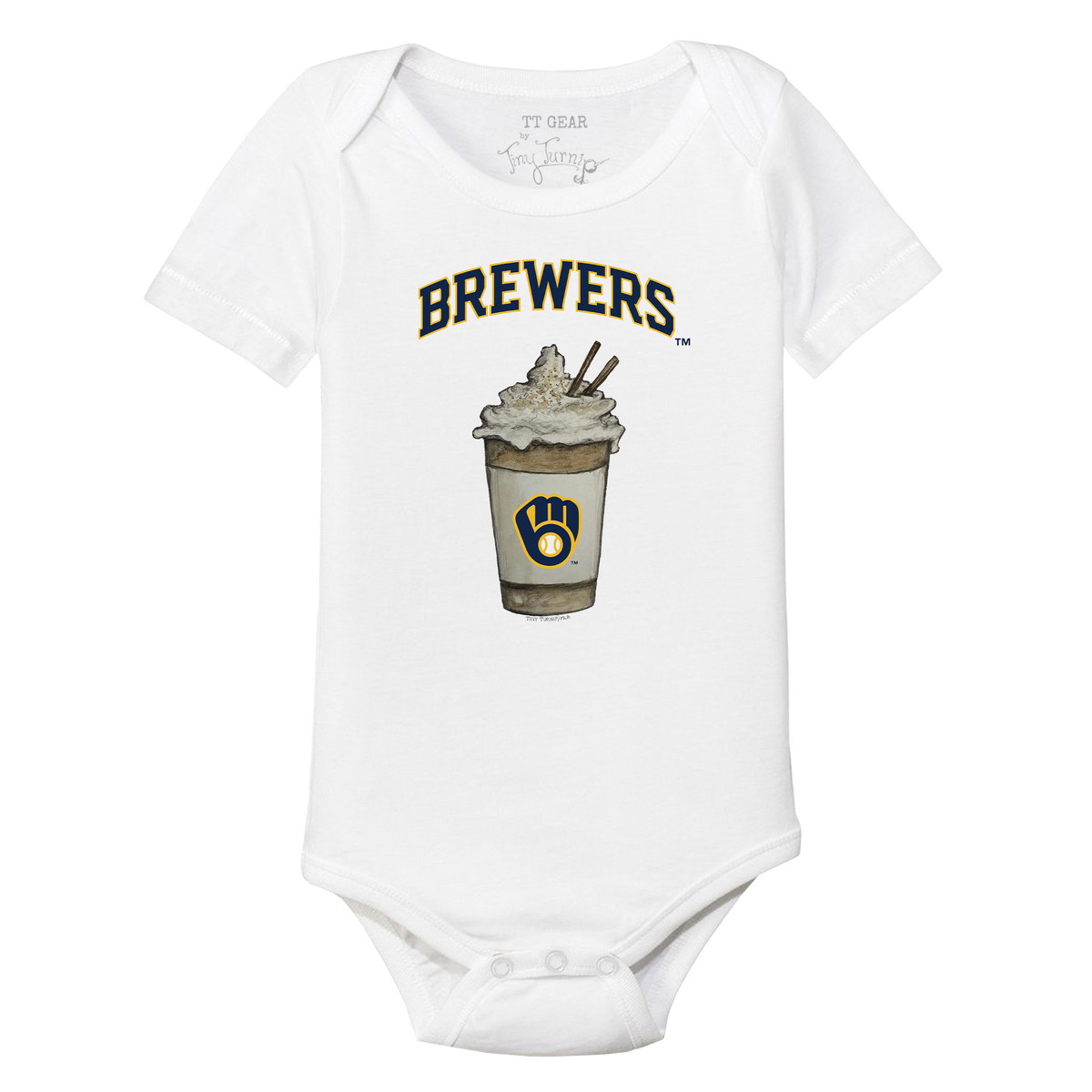 Milwaukee Brewers Latte Short Sleeve Snapper