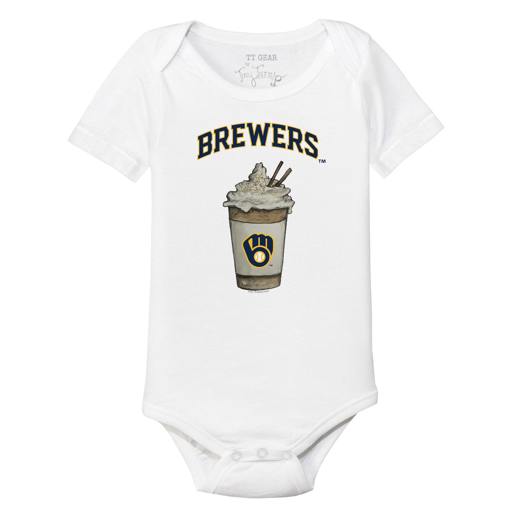 Milwaukee Brewers Latte Short Sleeve Snapper
