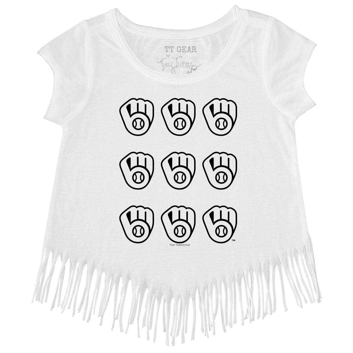 Milwaukee Brewers Logo Grid Fringe Tee